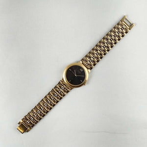 Seiko Unisex Watch, Black and Gold Tone, Bracelet Strap