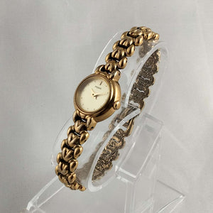 Pulsar Women's Petite Gold Tone Watch, Heart Bracelet Strap