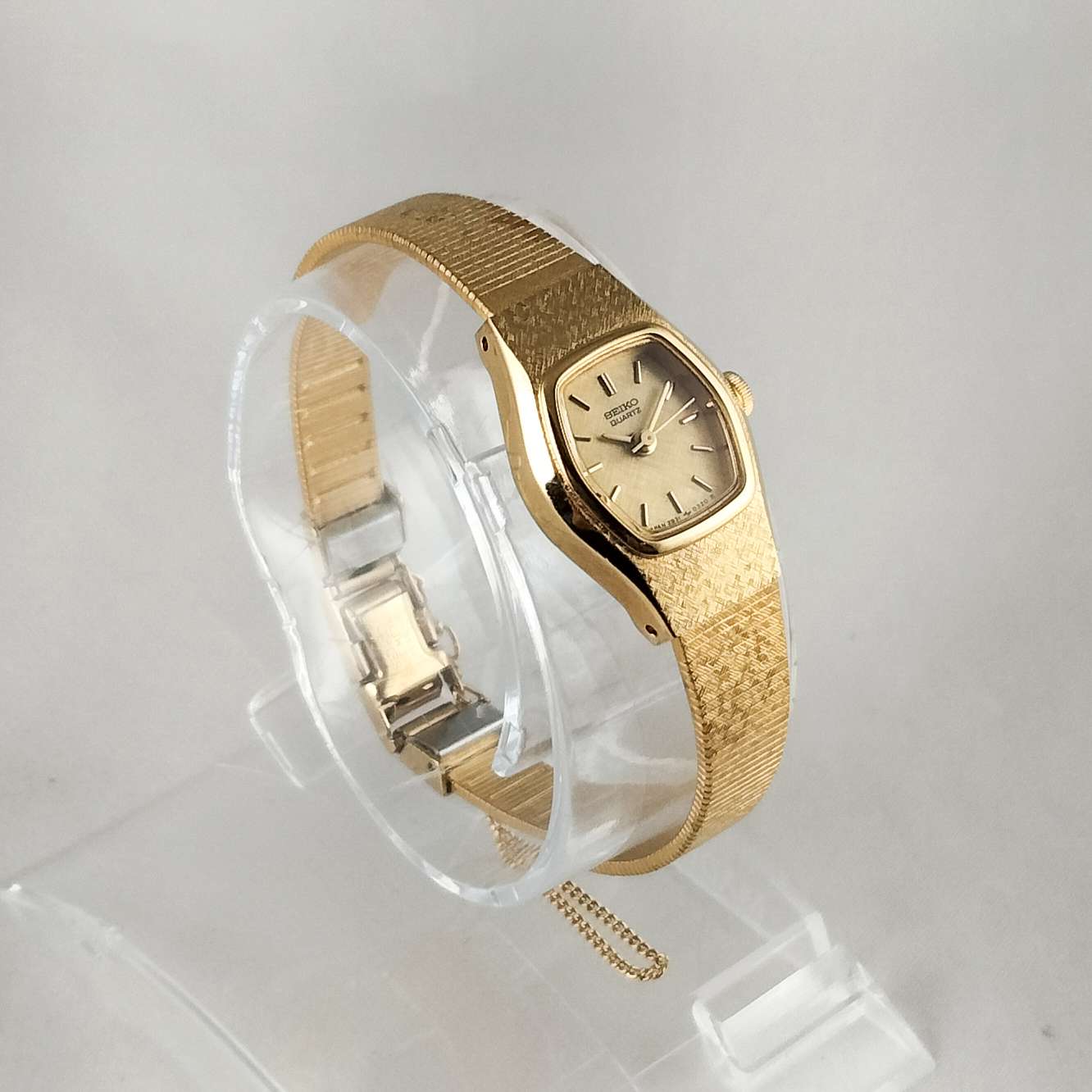Seiko Petite Watch, Gold Tone Details, Link Strap