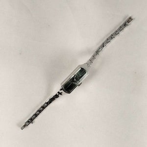 Seiko Petite Watch, Green Elongated Dial, Bracelet Strap