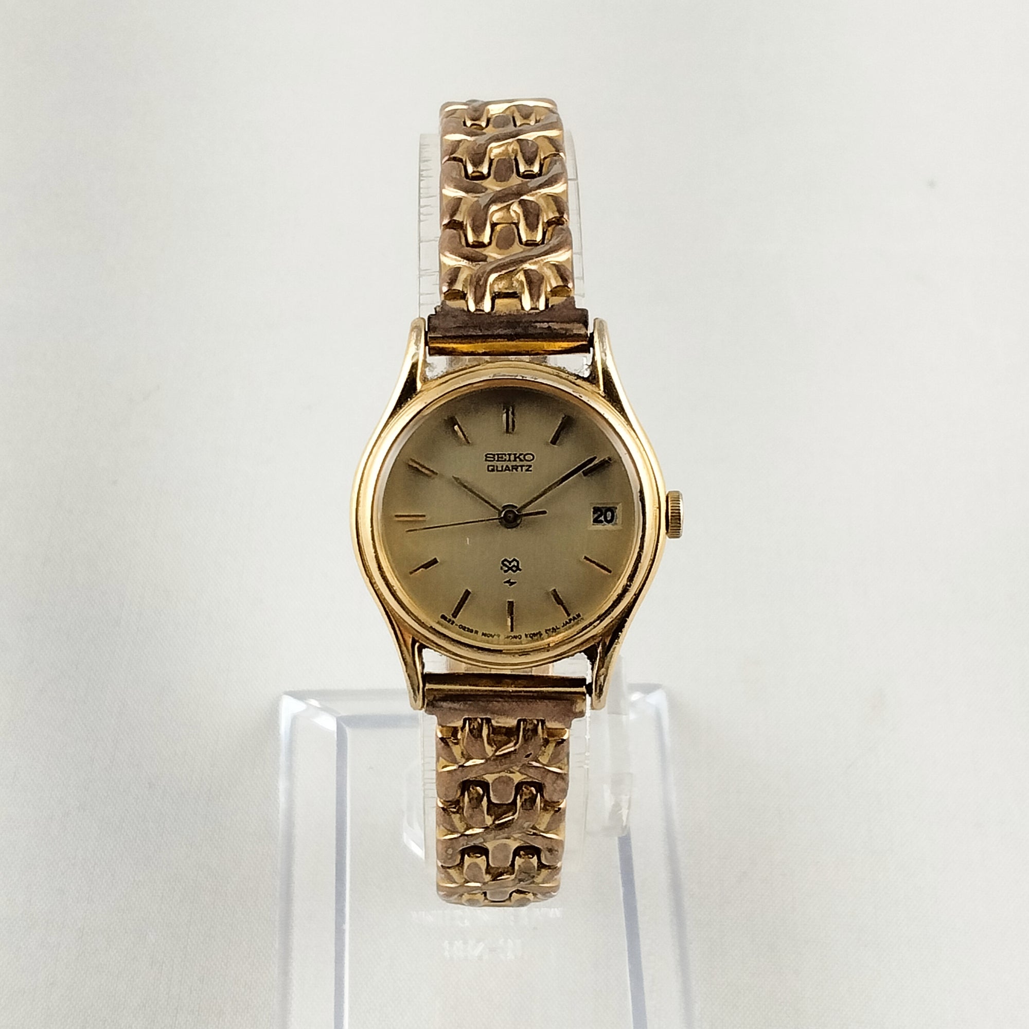 Seiko Women's All Gold Tone Watch, Date Window, Link Bracelet Strap