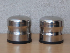 I Like Mike's Mid Century Modern Accessories Danish Modern Stainless Steel Salt and Pepper Set