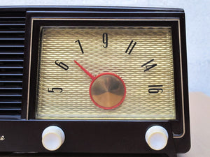 I Like Mike's Mid Century Modern Accessories Sears Silvertone Brown Bakelite Radio from the 1950's