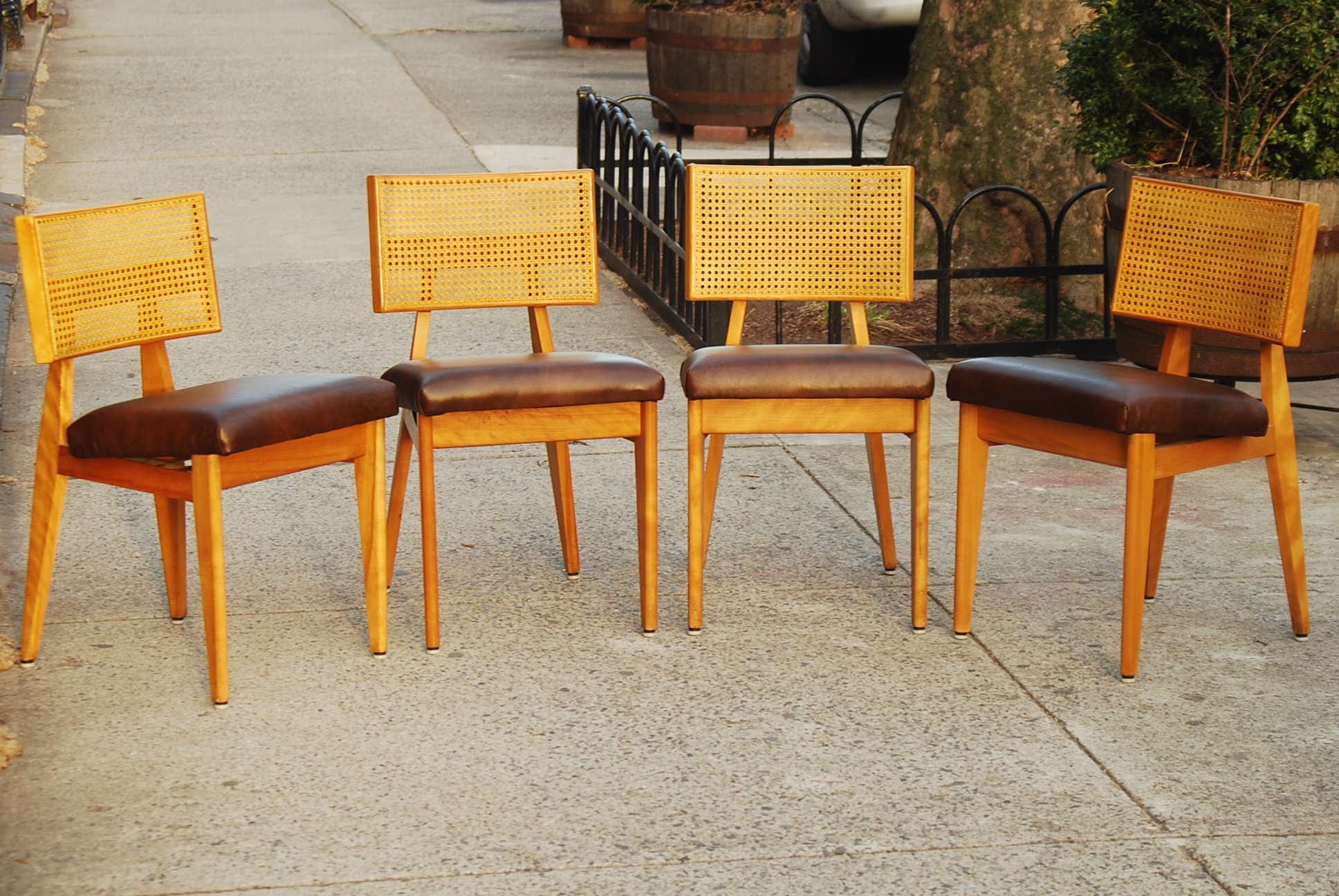I Like Mike's Mid-Century Modern Furniture SOLD -- RESTORED GEORGE NELSON DINING SET WITH TWO BURRIED LEAVES AND FOUR CHAIRS