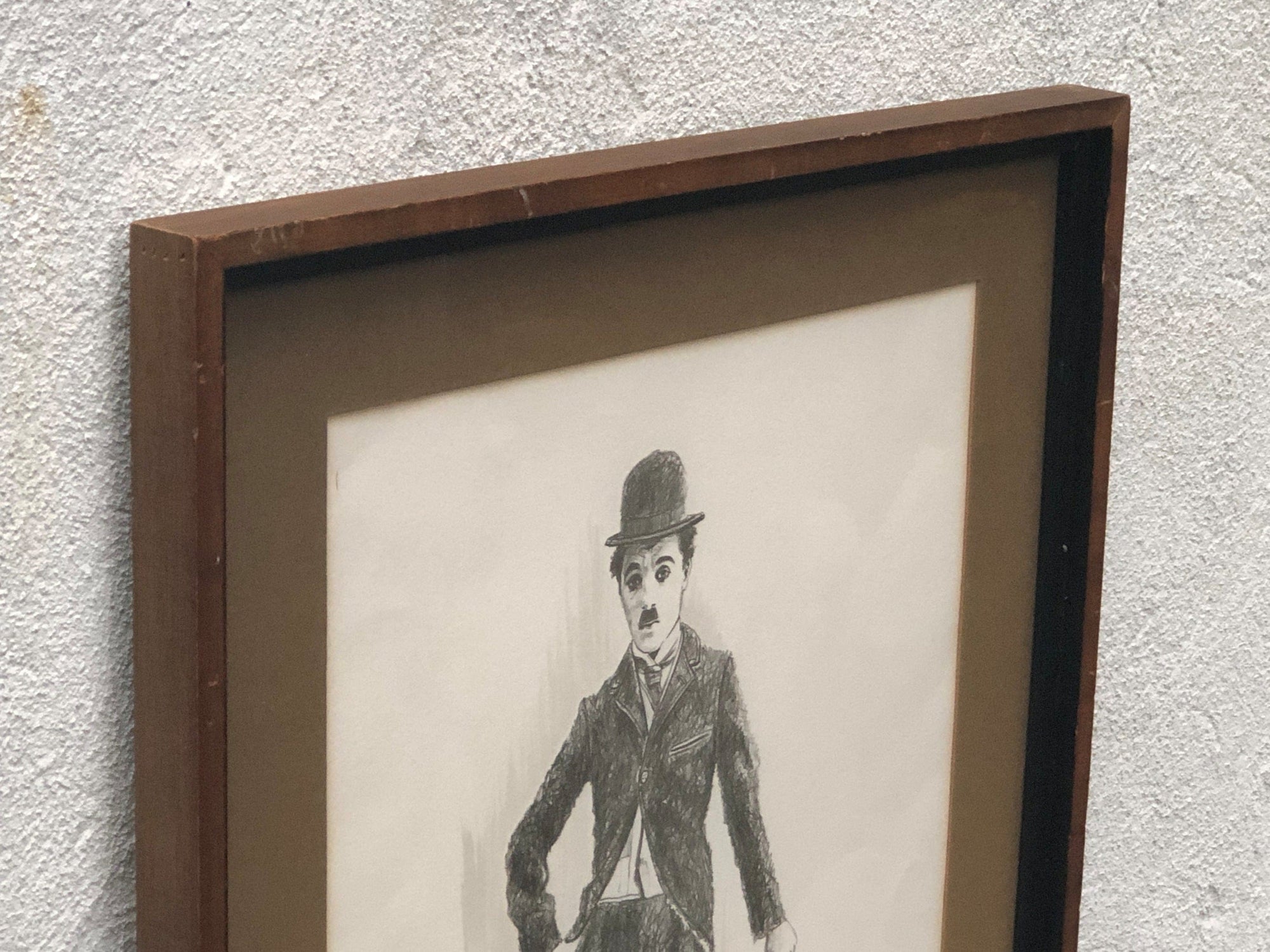 I Like Mike's Mid Century Modern Posters, Prints, & Visual Artwork Charlie Chaplin Vintage Framed Drawing Limited Print by Lance