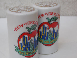 I Like Mike's Mid Century Modern Salt & Pepper Shakers New York "The Big Apple" Souvenir Ceramic Salt & Pepper Shakers