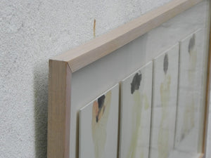 I Like Mike's Mid Century Modern Wall Decor & Art Nude Japanese Watercolor Series Framed in Shadow Box, Linderas
