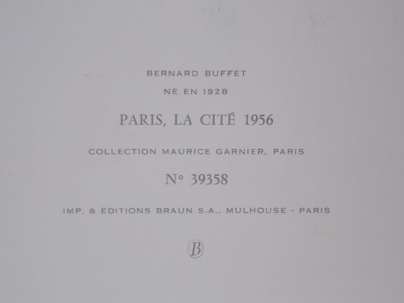 I Like Mike's Mid Century Modern Wall Decor & Art Paris La Cite by Bernard Buffet 1956, Original Color Lithograph Print, Unframed