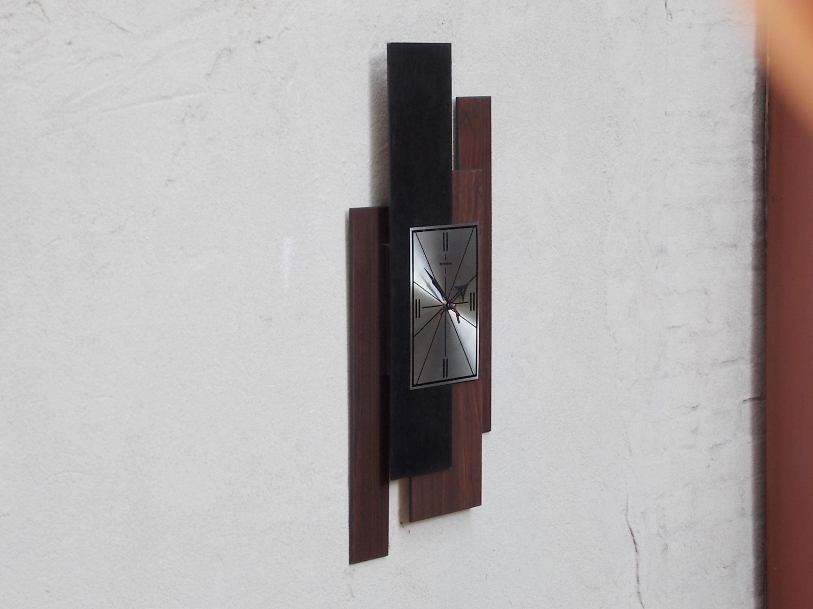I Like Mikes Mid Century Modern Wall Clocks Mid Century Modern Wood and Black Wall Clock by Verichone