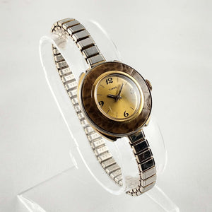 Timex Women's Watch, Gold Tone Dial, Stretch Strap