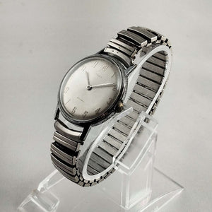 Timex Unisex Oversized Silver Tone Watch, Waterproof, Stretch Strap