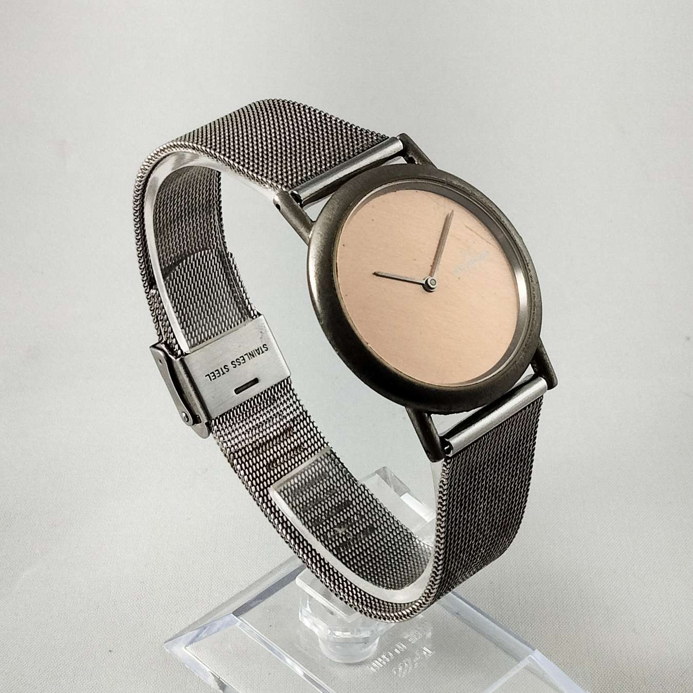Skagen Women's Stainless Steel Watch, Rose Gold Colored Dial, Mesh Strap
