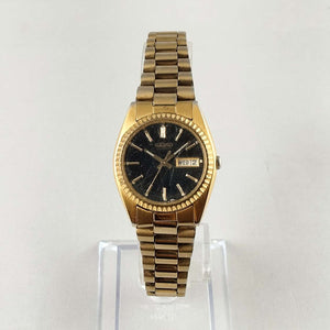 Seiko Unisex Watch, Black and Gold Tone, Bracelet Strap