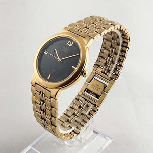 Seiko Unisex Watch, Black and Gold Tone, Bracelet Strap