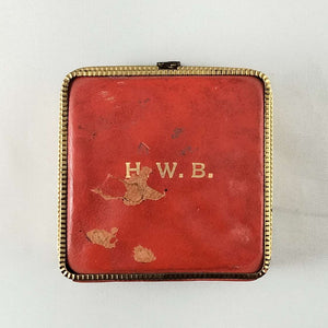 Rensie Wind Up Travel Alarm Clock, Red and Gold Tone Case