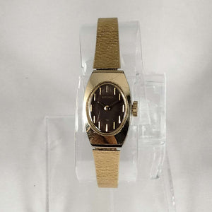 Seiko Women's Petite Watch, Oval Dial, Gold Tone Mesh Strap