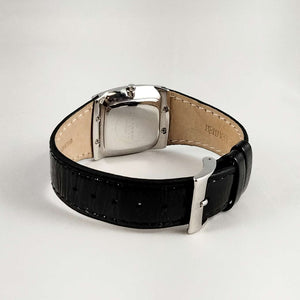 Skagen Unisex Watch, Mother of Pearl Dial with Jewel Details, Black Genuine Patent Leather Strap