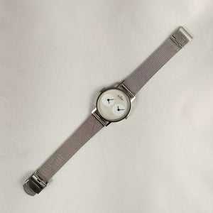 Skagen Men's Watch, Dual Time, Off-White Dial with Vertical Stripes