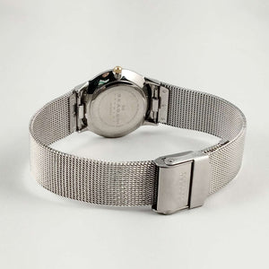 Skagen Unisex Watch, Gold Tone Details, Mesh Strap
