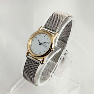 Skagen Unisex Watch, Gold Tone Bezel, Mesh Strap