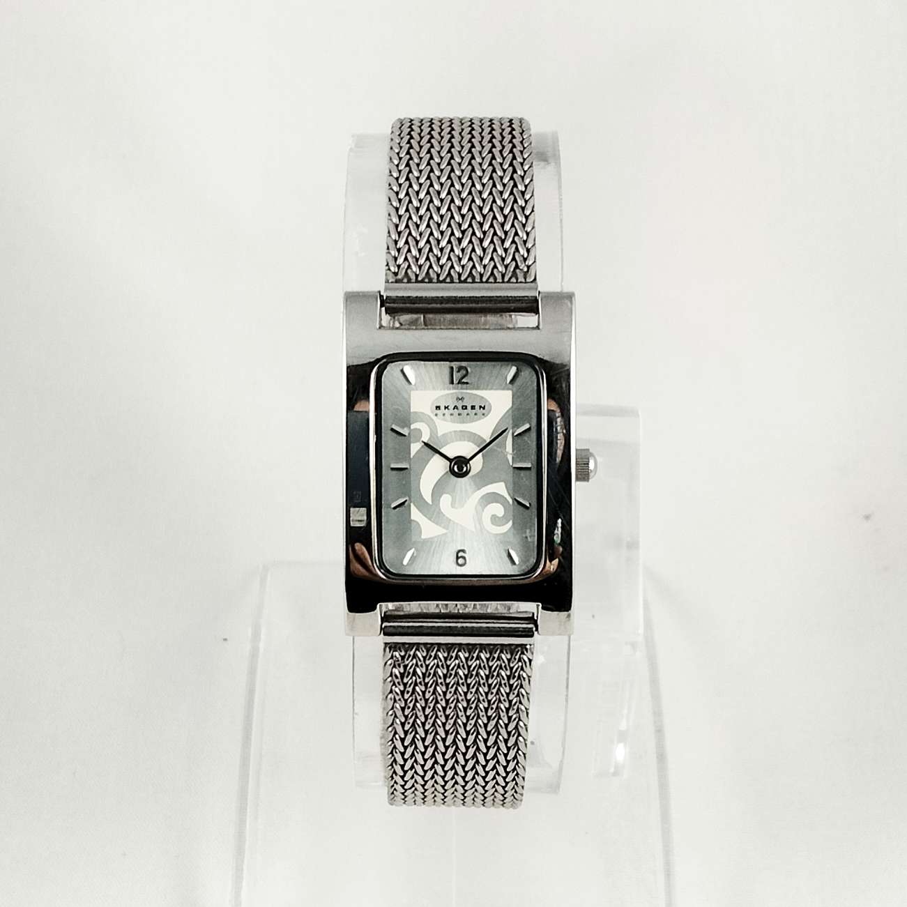 Skagen Unisex Watch, Rectangular Dial with Design, Mesh Strap
