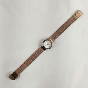 Skagen Petite Women's Watch, Mother of Pearl Dial, Rose Gold Tone Details, Mesh Strap