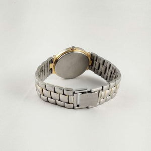 Seiko Unisex Watch, White Dial, Gold Tone Details, Bracelet Strap