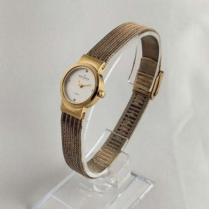 Skagen Women's Petite Watch, Gold Tone Details, Mesh Strap