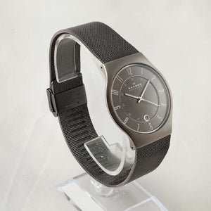 Skagen Men's Oversized Watch, Dark Gray Dial, Mesh Strap
