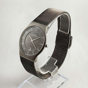 Skagen Men's Oversized Watch, Dark Gray Dial, Mesh Strap