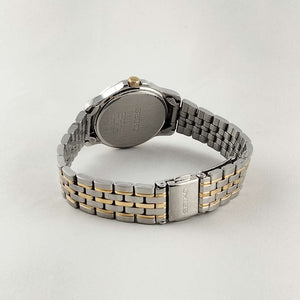Seiko Unisex Watch, Black Dial, Jewel Details, Bracelet Strap