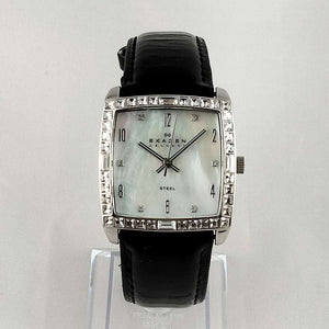 Skagen Oversized Watch, Mother of Pearl Dial, Patent Leather Strap