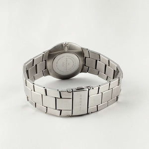 Skagen Men's Oversize Watch, Dark Gray Dial, Bracelet Strap