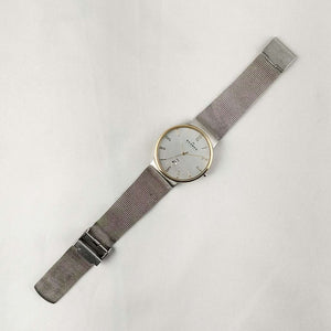 Skagen Men's Oversized Watch, Gold Tone Details, Mesh Strap