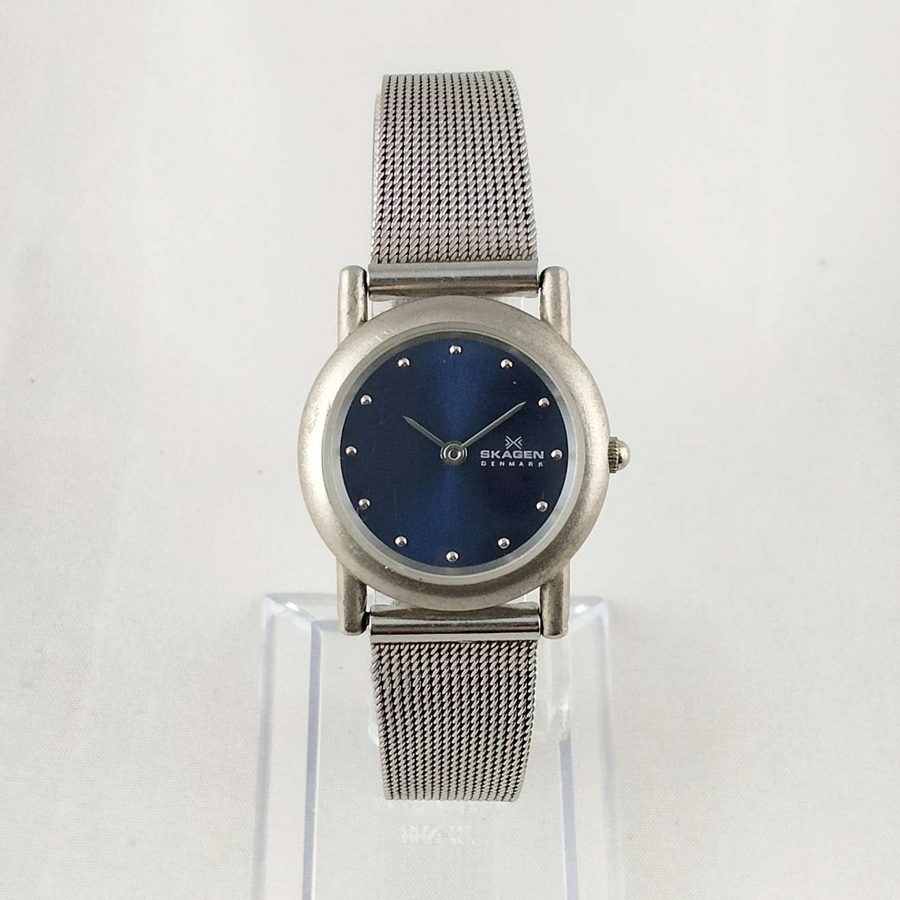 Skagen Unisex Watch, Navy Dial, Mesh Strap
