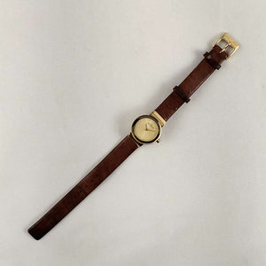 Skagen Petite Watch, Jewel Details, Brown Genuine Leather Strap