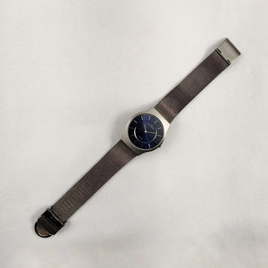 Skagen Oversized Titanium Watch, Round Navy Dial, Mesh Strap