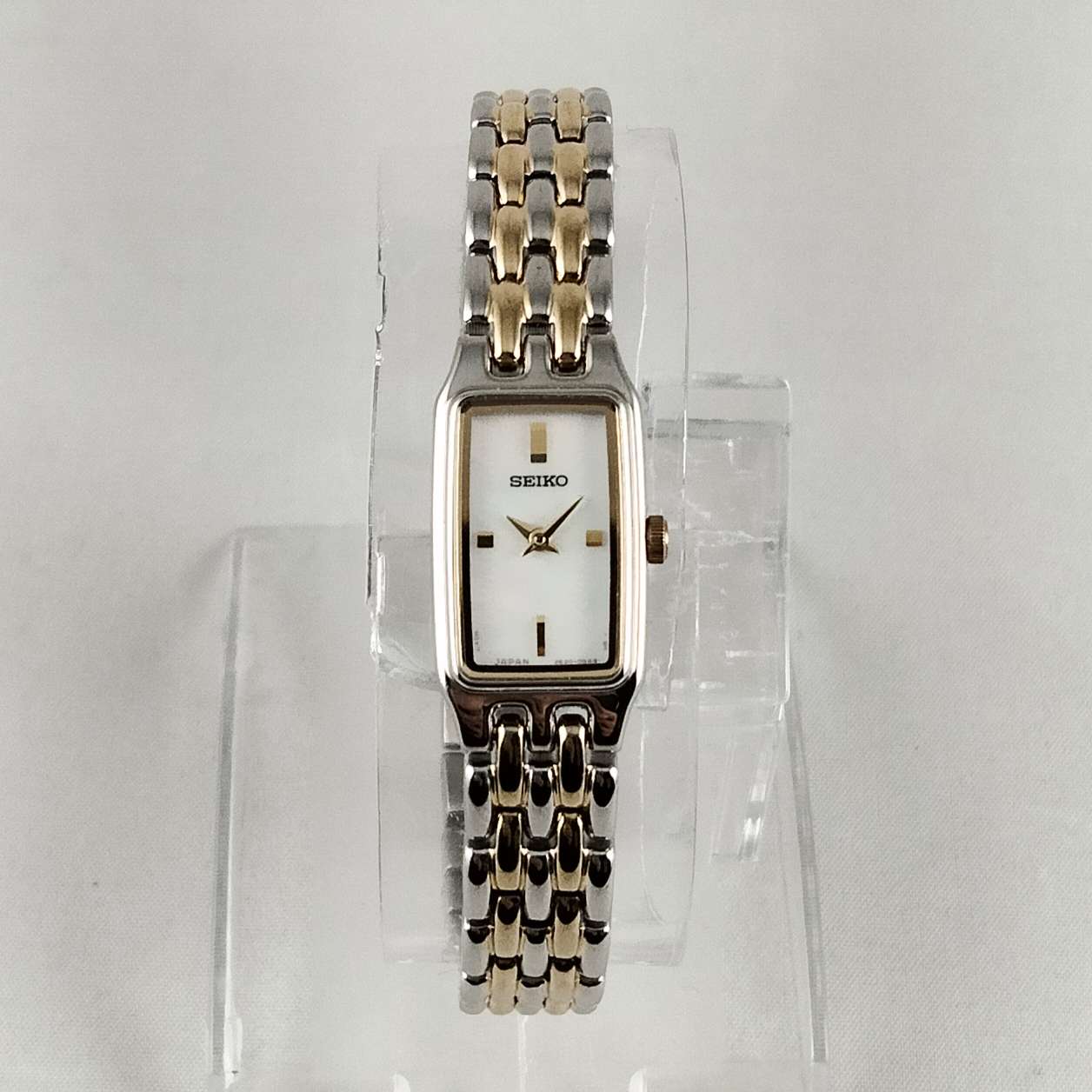 Seiko Petite Watch, Mother of Pearl Dial, Link Bracelet Strap
