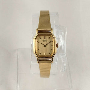Seiko Quartz Watch, Octagonal Dial, Gold Tone Details, Link Strap
