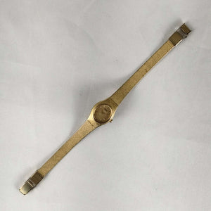 Seiko Petite Watch, Gold Tone Details, Oval Dial, Link Strap