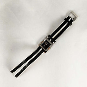 Skagen Petite Watch, Elongated Dial, Red and Black Genuine Calfskin Strap