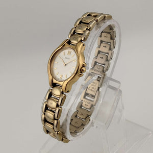 Seiko Petite Gold Tone Watch, White Dial, Bracelet Strap
