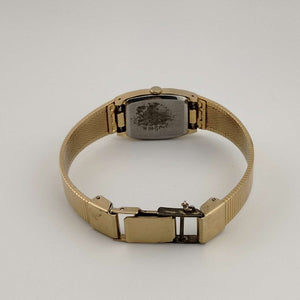 Seiko Quartz Petite Watch, Gold Tone, Rectangular Dial, Bracelet Strap