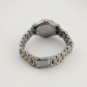 Bulova Silver Tone Watch with Gold Accents, Circular Dial, Date Window, Bracelet Strap