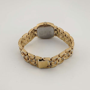 Caravelle by Bulova Gold Tone Women's Watch, Mother of Pearl Dial, Linked Bracelet Strap