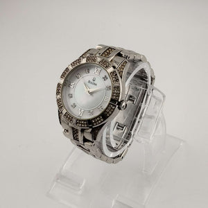 Bulova Women's Silver Tone Watch, Mother of Pearl Dial, Bracelet Strap