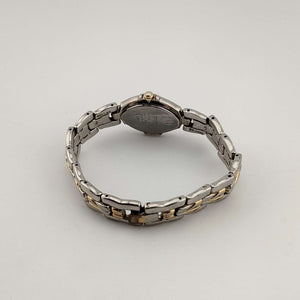 Seiko Unisex Gold and Silver Tone Watch, Unique White Diamond Shaped Dial, Mixed Metals, Bracelet Strap