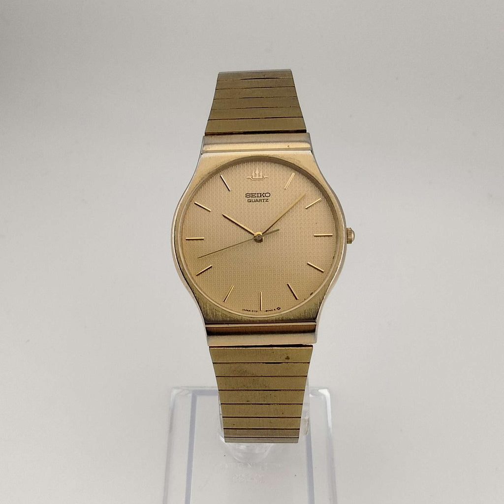 Seiko Men's Gold Tone Quartz Watch, Circular Dial