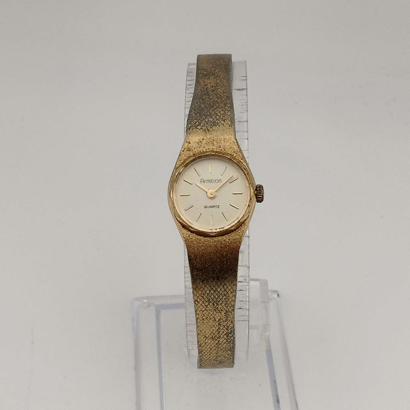 Armitron Women's Petite Gold Tone Quartz Watch, Round Dial, Bracelet Strap