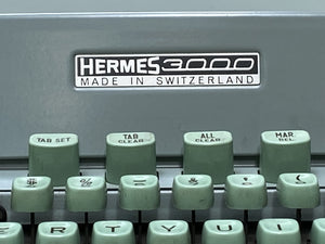 Vintage Hermes 3000 Portable Typewriter in Carry Case